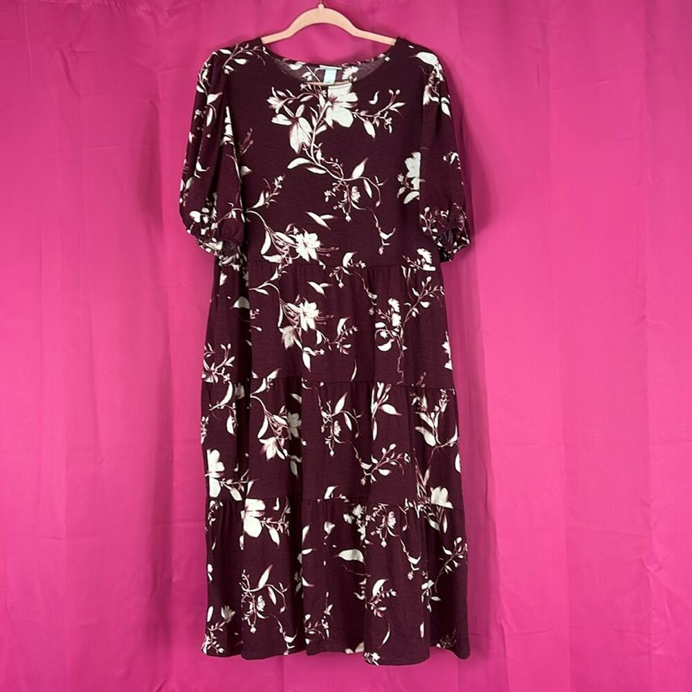 Ava and Viv maroon peasant dress size 1x